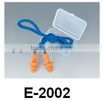 Earplug with cord red