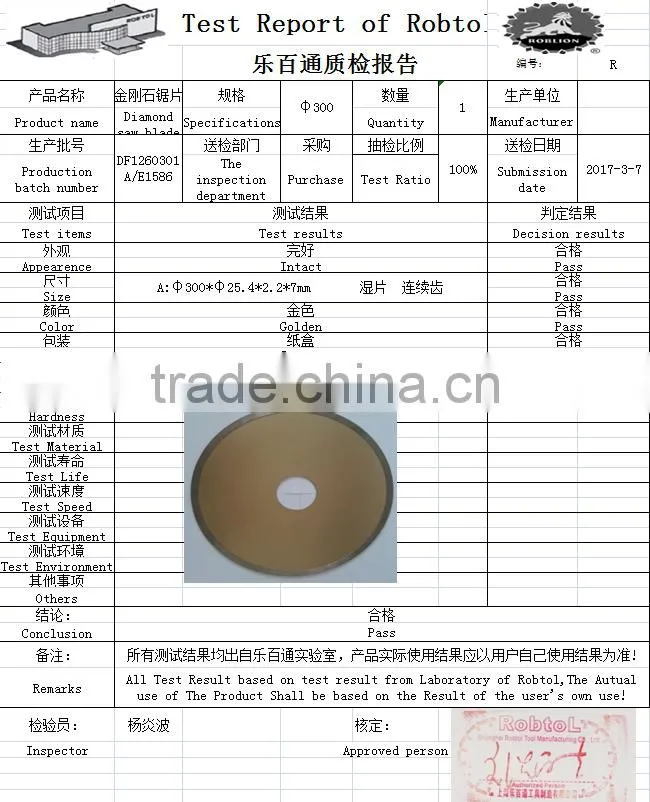 12 inch 300mm Continuous Rim Diamond Saw Blade Tile Ceramic Porcelain Bridge Saw Wet Cutting Disc