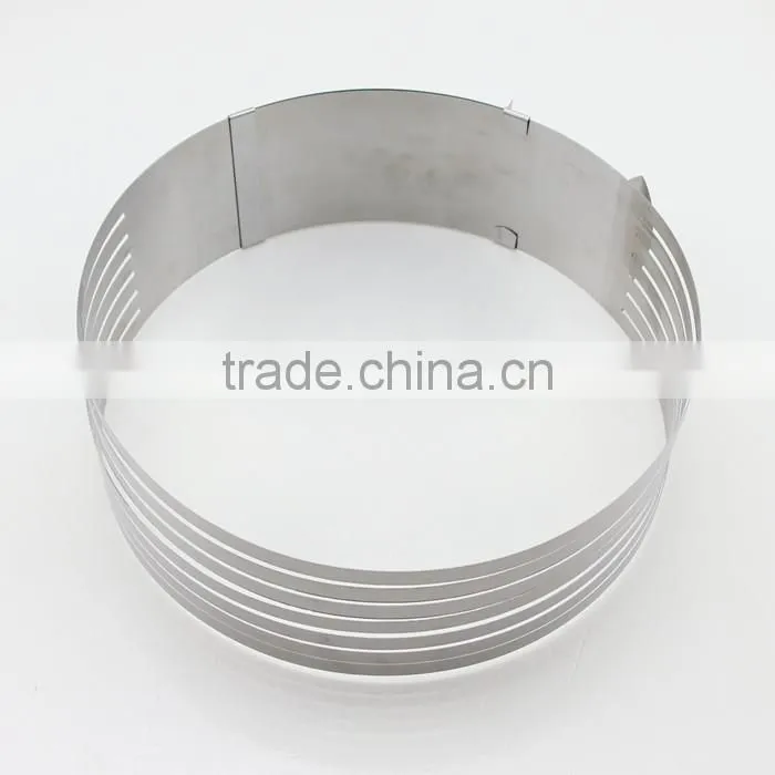 Adjustable Stainless Steel Layer Cake Slicer Kit Mousse Cake Ring Mold