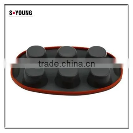 10111 6pcs cups Shape Silicone Cake Mold