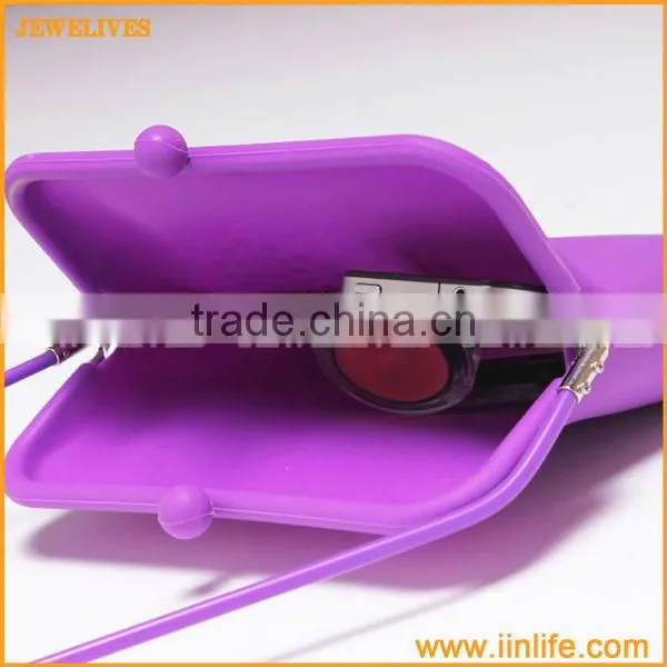 Best price Fashion Function Silicon bag Wallet Cellphone Mobile Silicon Cosmetic Bag Silicon coin bag Purse