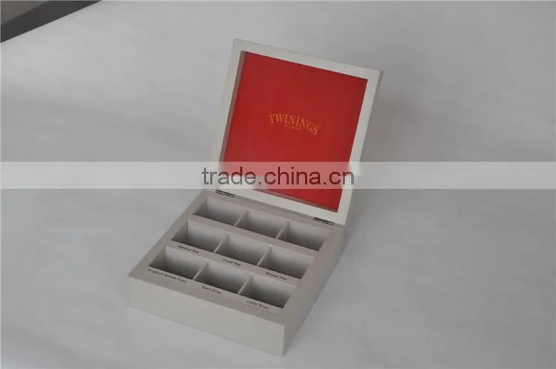9 departments wood tea box,wooden tea bags box