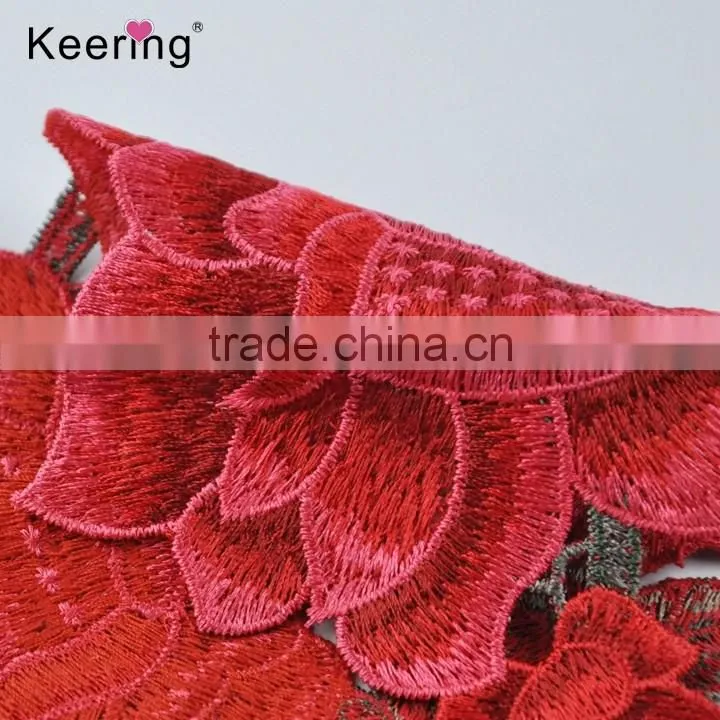 Flower applique embroidery textile patches for blouses