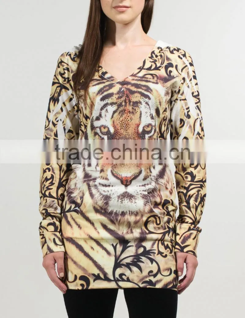 animal print 2015 lady top,women top,top