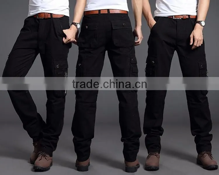 2016 customized manufacture fashionable Wholesale Men's Casual Pants plain color Loose Sport outdoor Trousers for men