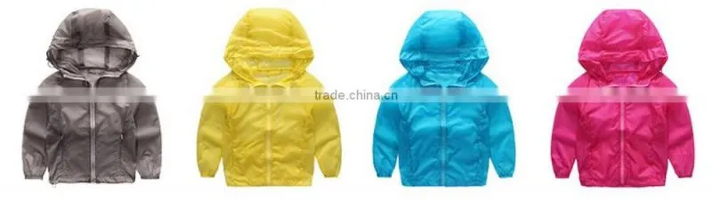 Wholesale Custom sun protection girls and boy clothing 2016