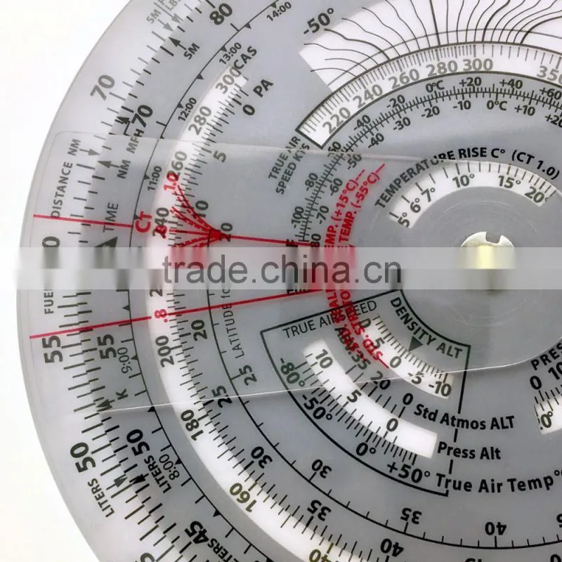 CYA Brand plastic round flight calculation wheel aviation plotter for pilot training one pcs per leather bag packing #E6B-Circ