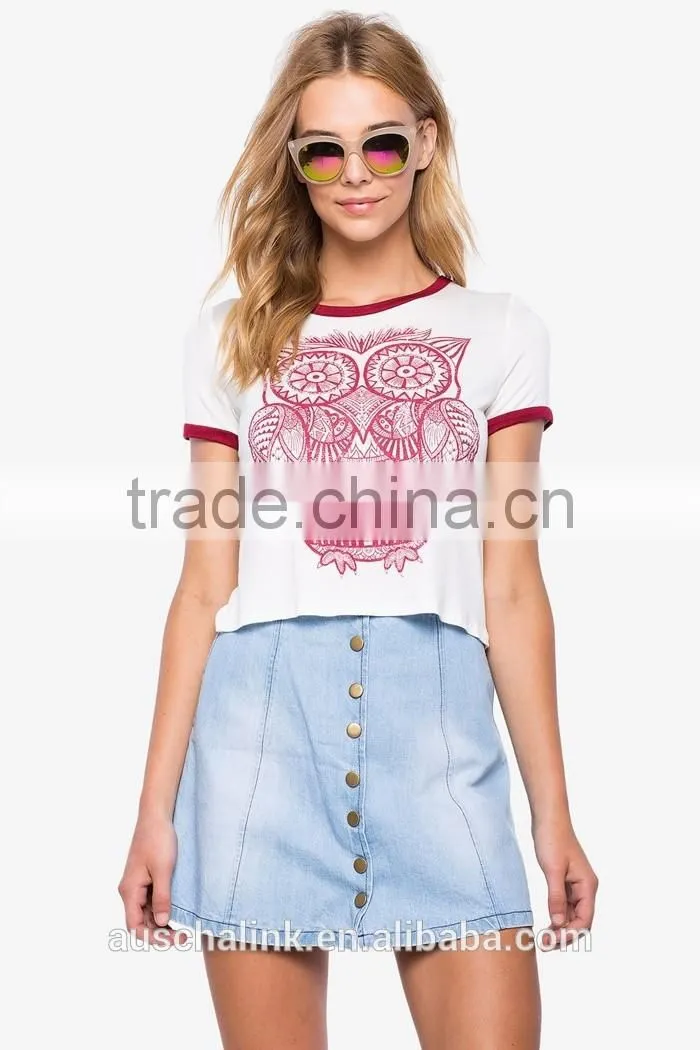 casual style short sleeve women t shirt wholesale china
