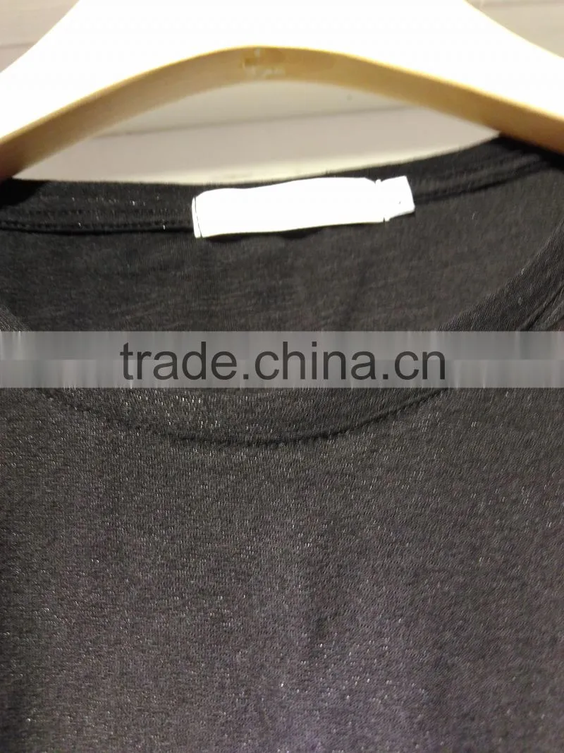 GZY Guangzhou stock lots wholesale linen joint irregular t-shirt for man
