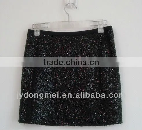 sexy lady fashion black shining short skirt for summer