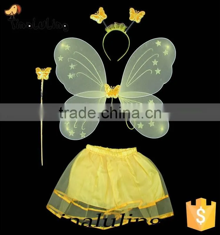 new products 2016 butterfly fairy wing girls party dress costume party supplies