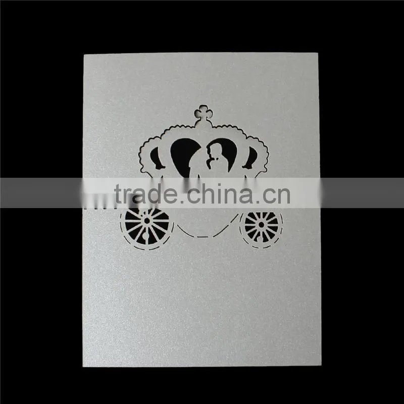 Paper Wedding Party Name Place Card Crown Gray