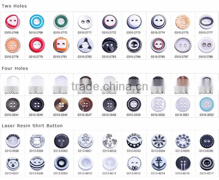 polyester 4 holes Shirt Button