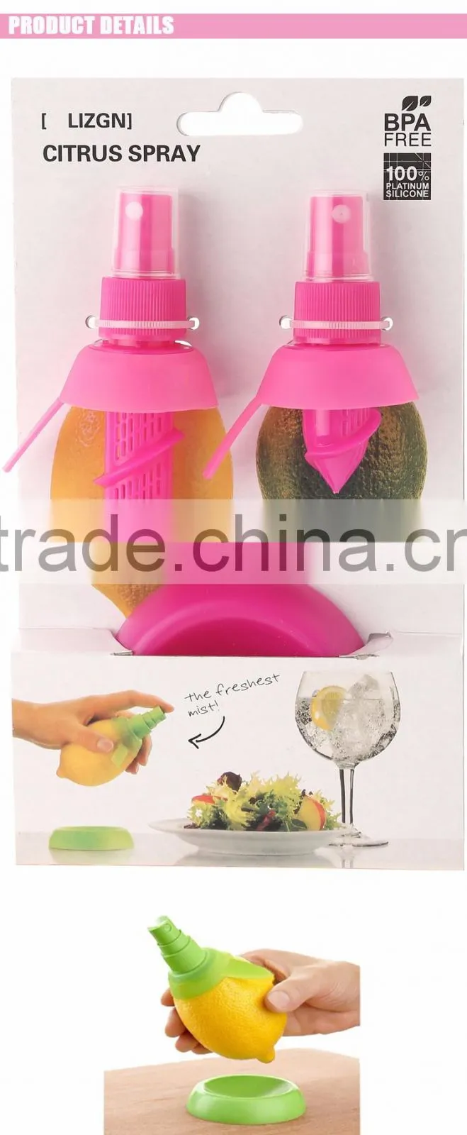 china new design orange squeezer with mini manual spray lemon jucier for fruit juice