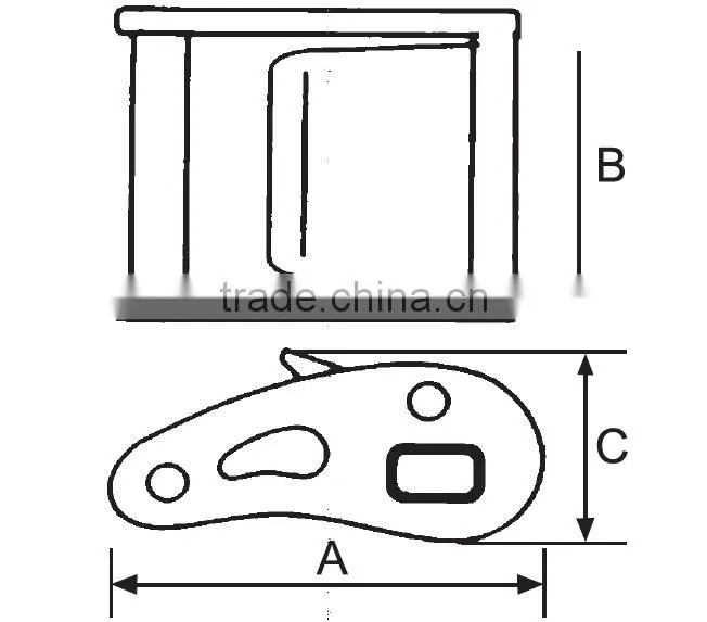 buckle for 50mm cam buckle strap, buckle with 50mm zinc/alum plated