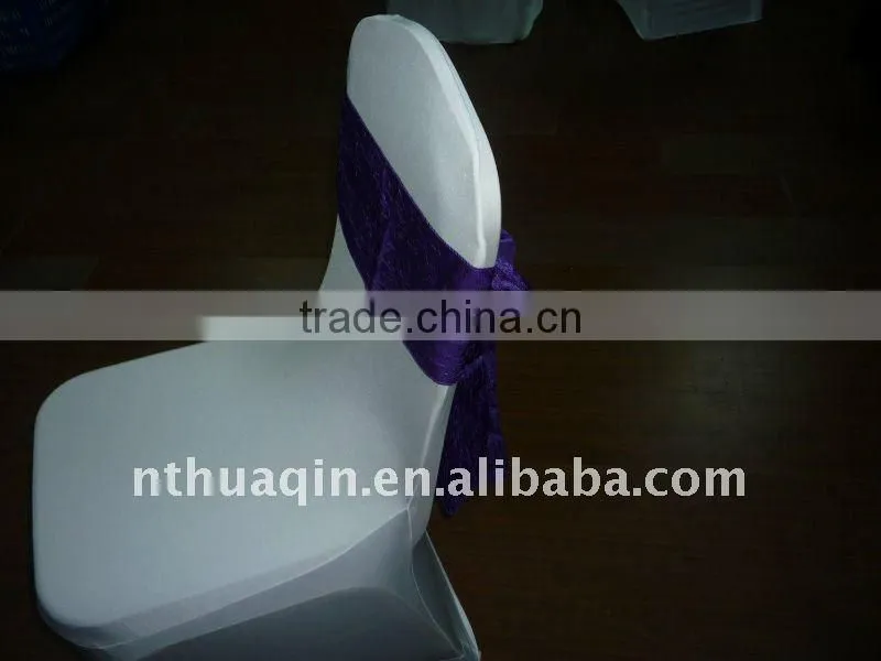 Crinkle taffeta chair cover sash and chair sash for wedding