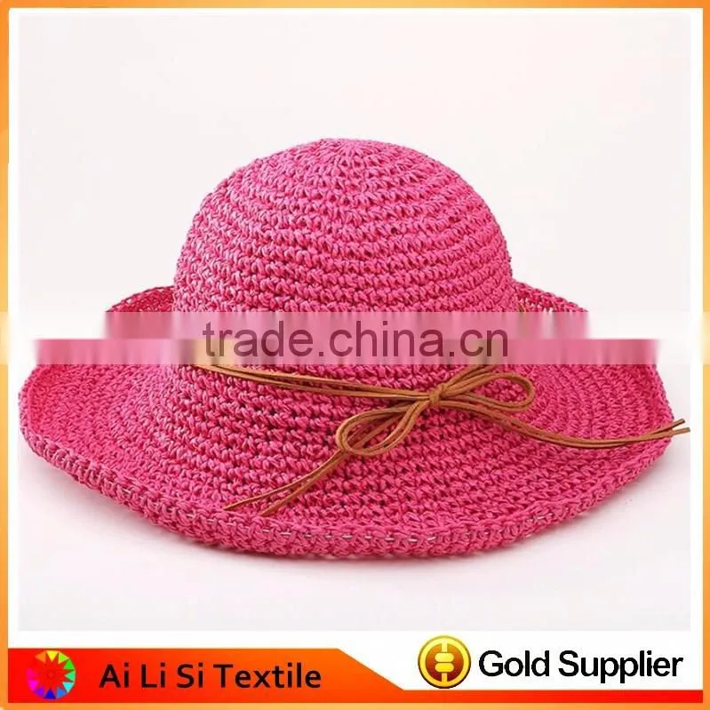 Floppy Straw Hats With Wide Brim,Natural Crochet Straw Hats For Girls,Wholesale Fashion Beach Cap Sun Hat Summer Straw Hat
