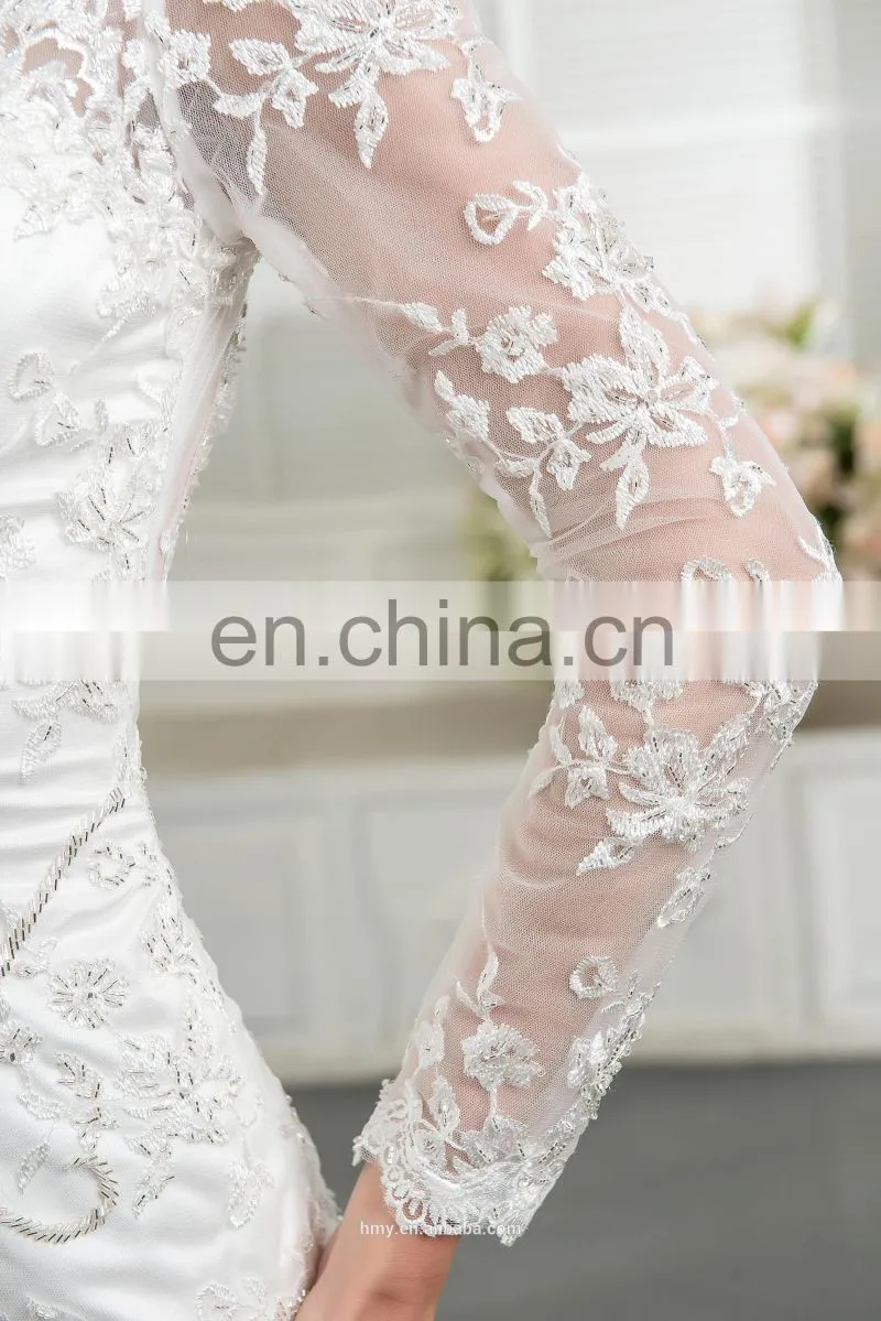 white gown Mermaid Sexy Applique Mermaid wedding dress bridal gown evening dress