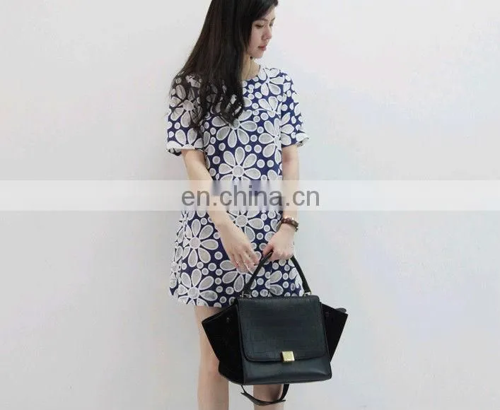 Wholesale short sleeve ladies daily beautiful dress