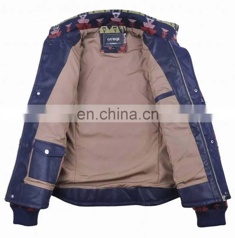 lastest fashion mens bright color leather Korean winter coat 2015