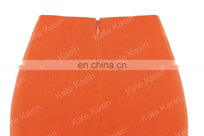 Kate Kasin Occident Women's OL High Stretchy Hips-Wrapped Pencil Skirt 24" KK000278-2