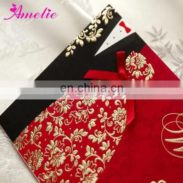 ACW1051 Stock Bride&Bridegroom Wedding Invites Card
