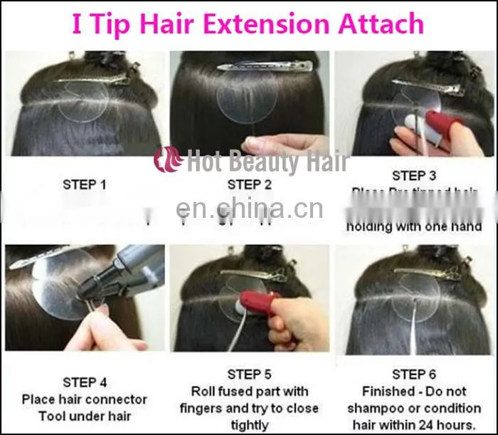 #613 human hair wholesale cheap virgin remy i tip curly hair extensions