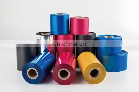 xinxiang 2017 red black yellow copper color White Wax Resin TTR Thermal Transfer wax/resin Ribbon