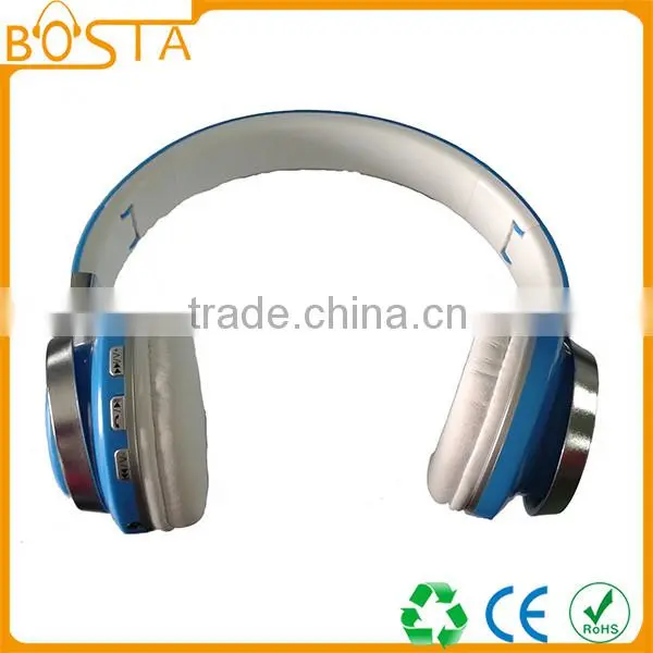 Computer game energy saving bluetooth 4.0 wireless headset with TF fm radio