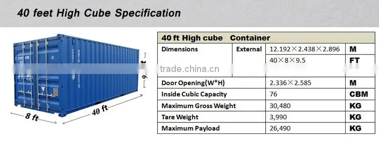 inexpensive 40HC used cargo worthy shipping container