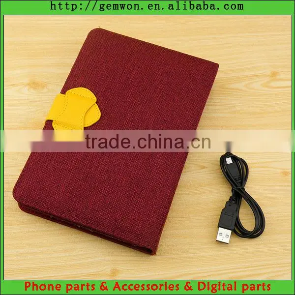 Bluetooth 3.0 Keyboard for iPad Mini with red cloth cose