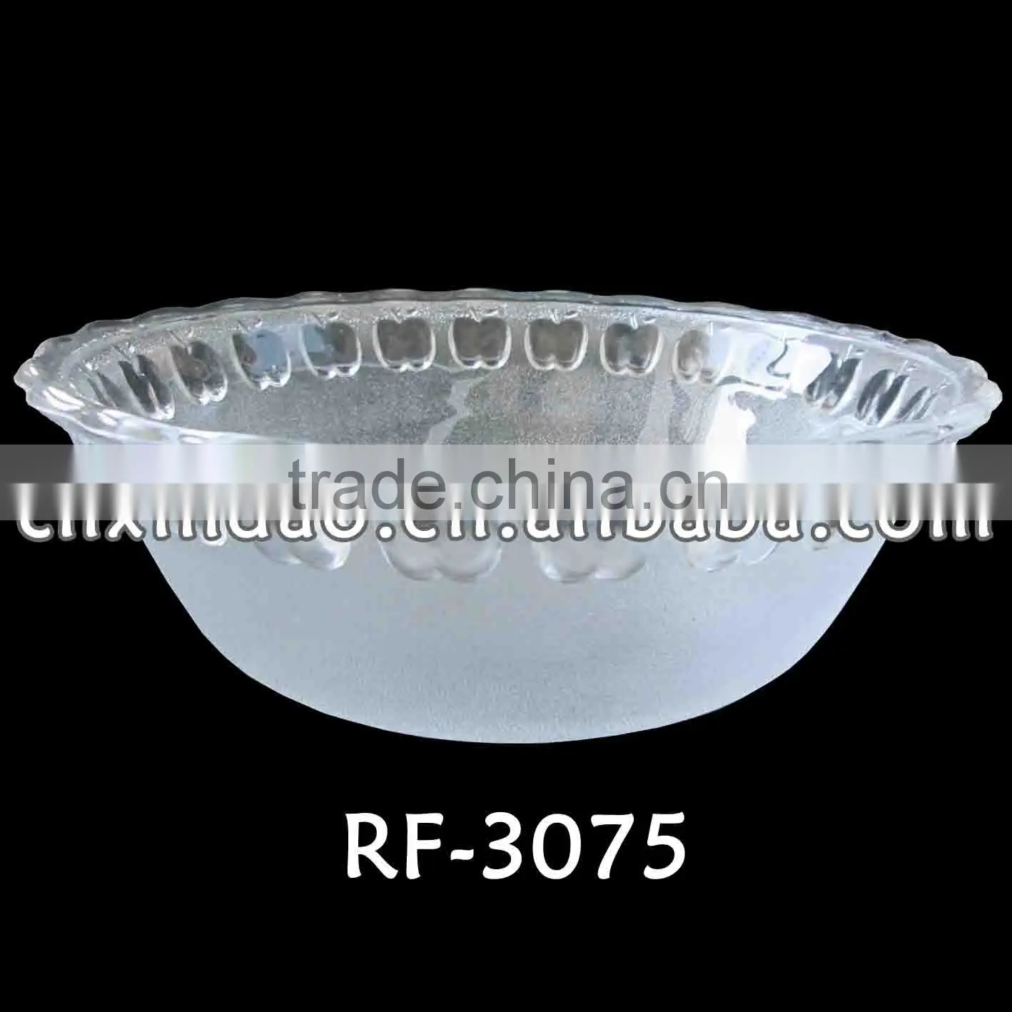 Daily Used Personalized Clear Round Decorative Glass Fruit Bowl for Children