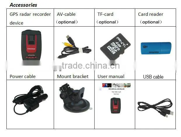 2 din car dvd gps car dvr system GPS 1380H From Conqueror