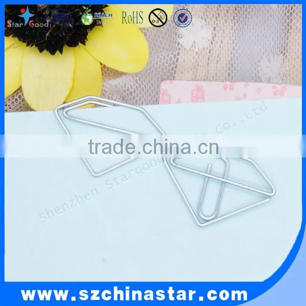Metal stationery clip free design variety shape clip
