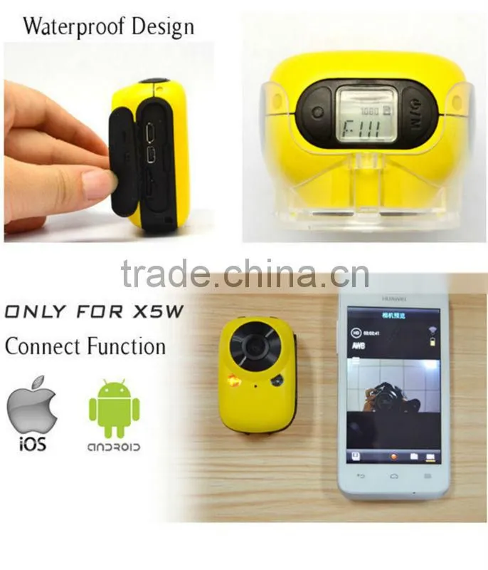 H.264 MOV Outdoor Waterproof 1080P HD WiFi Sport Action Camera With Data Sharing By HDMI and WiFi Connection