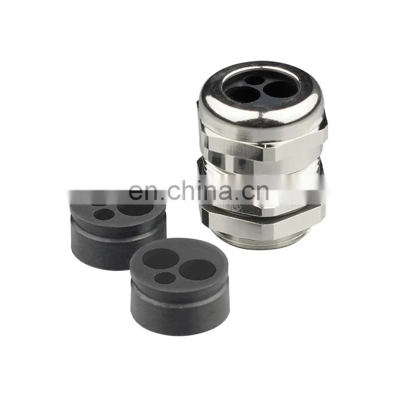 25mm Metric NPT PG Type Multi Hole Gland Waterproof Multi-Hole Solar Cable Gland for Wires Installation