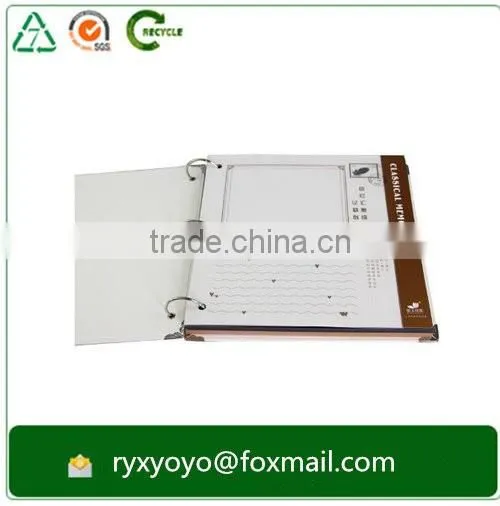 wholesale loose-leaf paper printed 3 ring binder for catalog