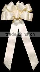 Pink nylon organza ribbon bow flowers