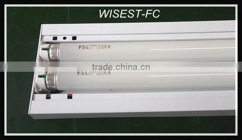 T8 double tube SAA CE ROHS kitchen fluorescent light covers 2x18w with pc cover