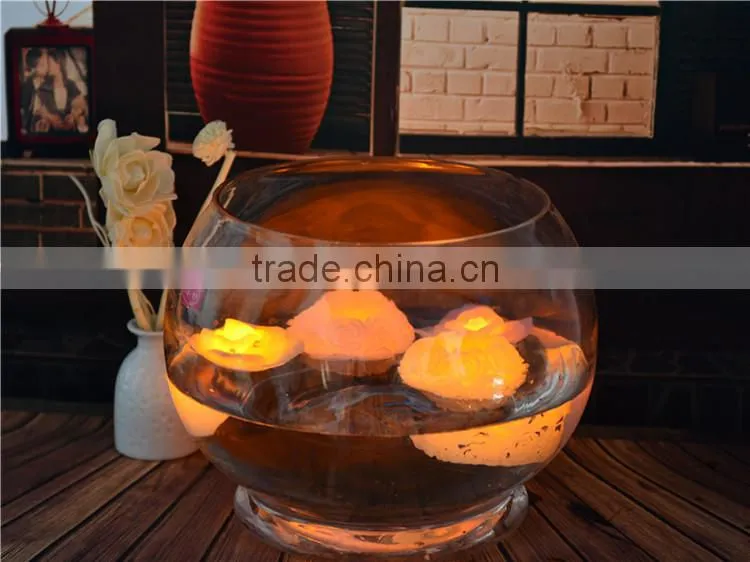 Color changing flower shape water floating led candle