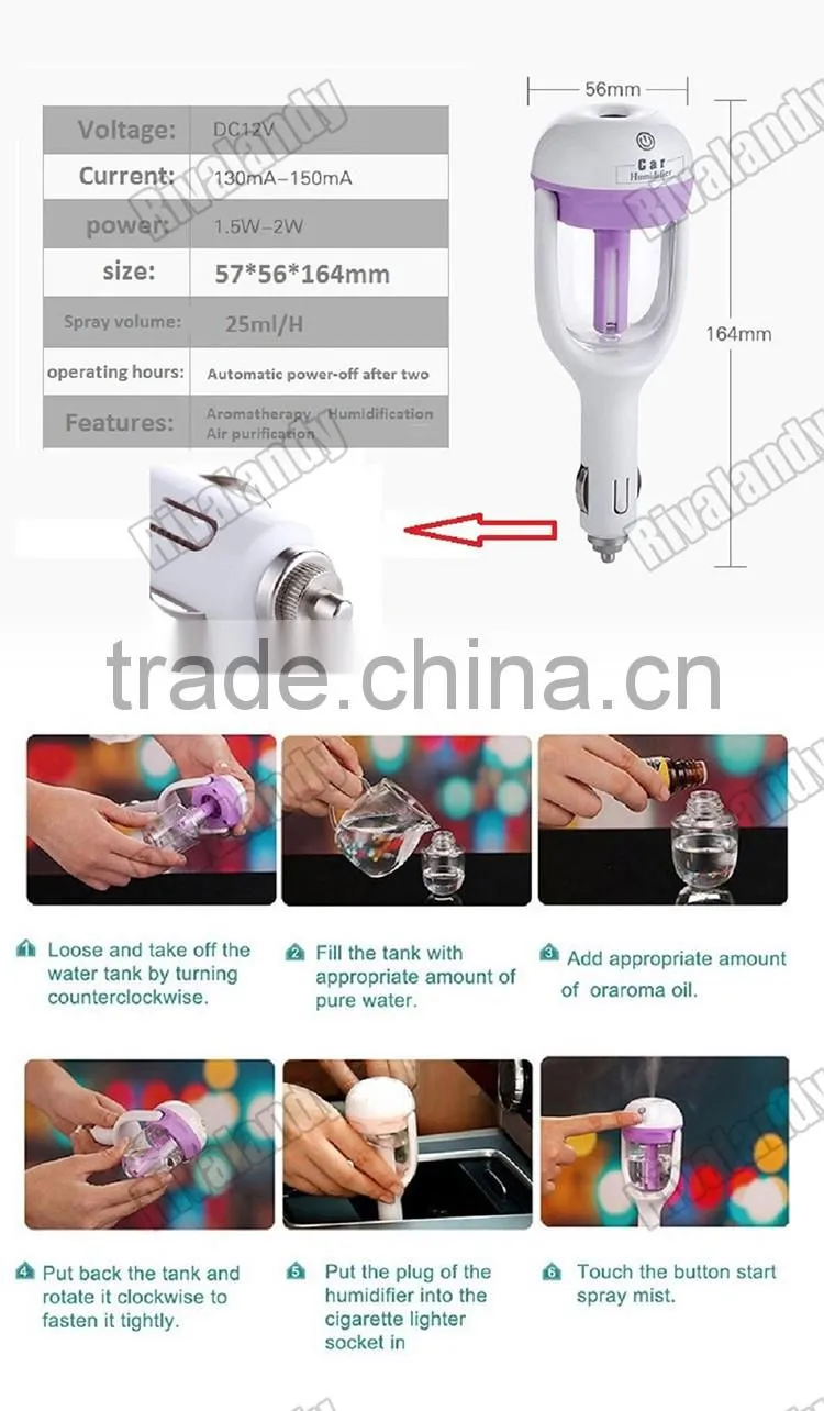 car humidifier Car fragrance humidifier usb ultrasonic aromatherapy nebulizer diffuser scent diffuser