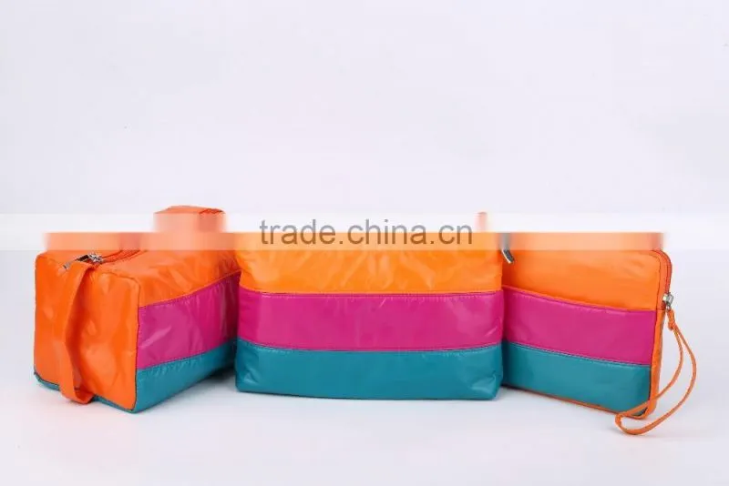 Transparent Clear PU or PVC Leather Tote Cosmetic Bag with Ziplock for women