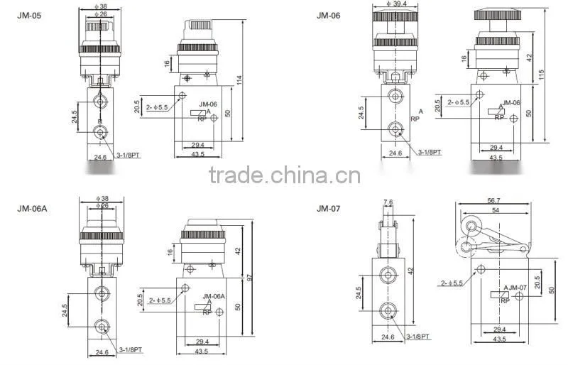 Low price electric mechanical valve JM-02 JM series