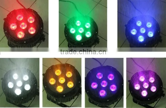 Wireless DMX 6pcs 7 in1 RGBWA UV Pink waterproof LED PAR Can