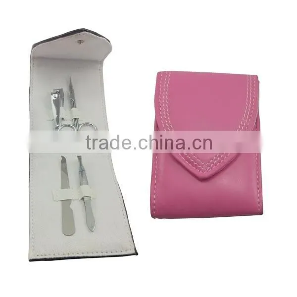 MS1669 Hot China factory luxury beauty pink bag manicure set for girl