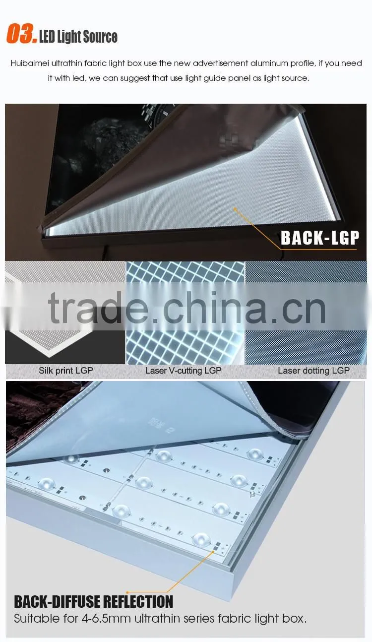 Fashion Slim LED Light Guide Panel Backlit Advertising Light Box