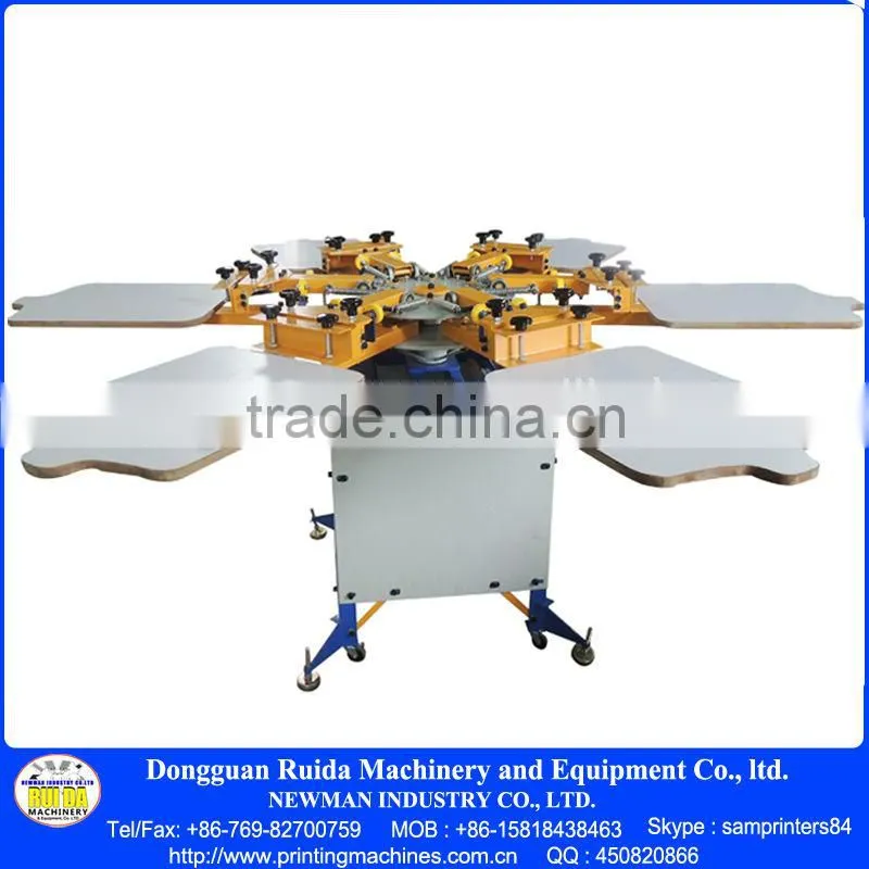 jute bag roll to roll 6 color 6 station screen printing machine