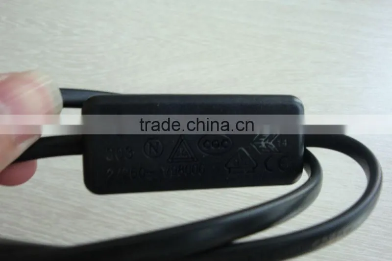 SAA standard power cord with inline switch for lamp of Australia/New Zealand