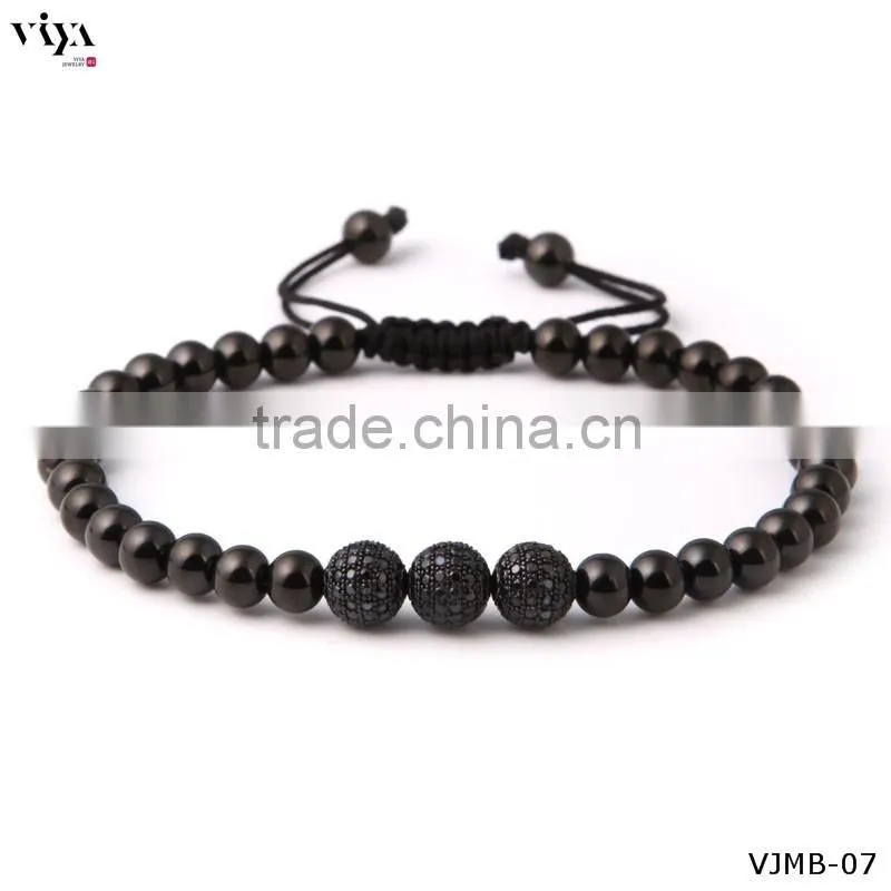china knotted beads jewellery custom engraved logo metal beads Eco-Friendly non allergic bracelet