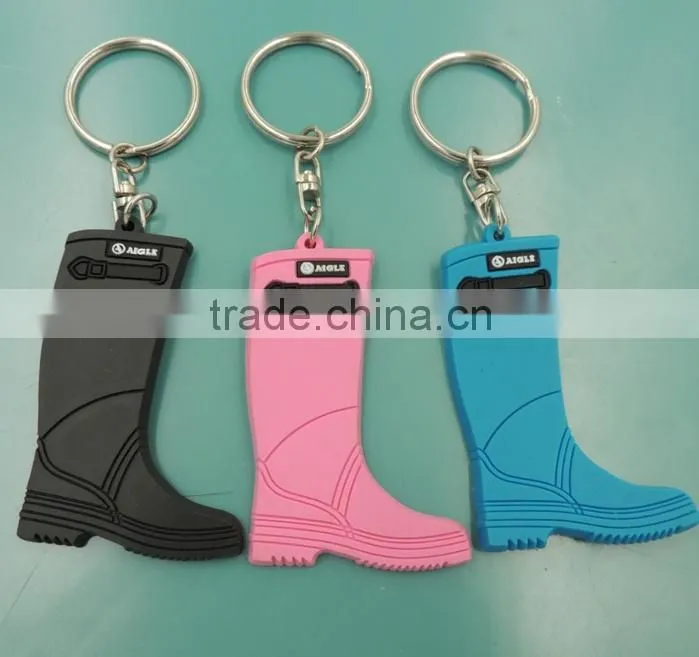 2015 cheap price silicone promotional keychain, 2D, 3D pvc keychain